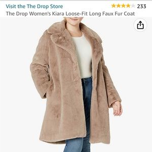 The Drop Women's Kiara Loose-Fit Long Faux Fur Coat 2X